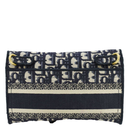 CHRISTIAN DIOR Saddle Slim Oblique Canvas Crossbody Bag Navy Blue Rovelle Bags