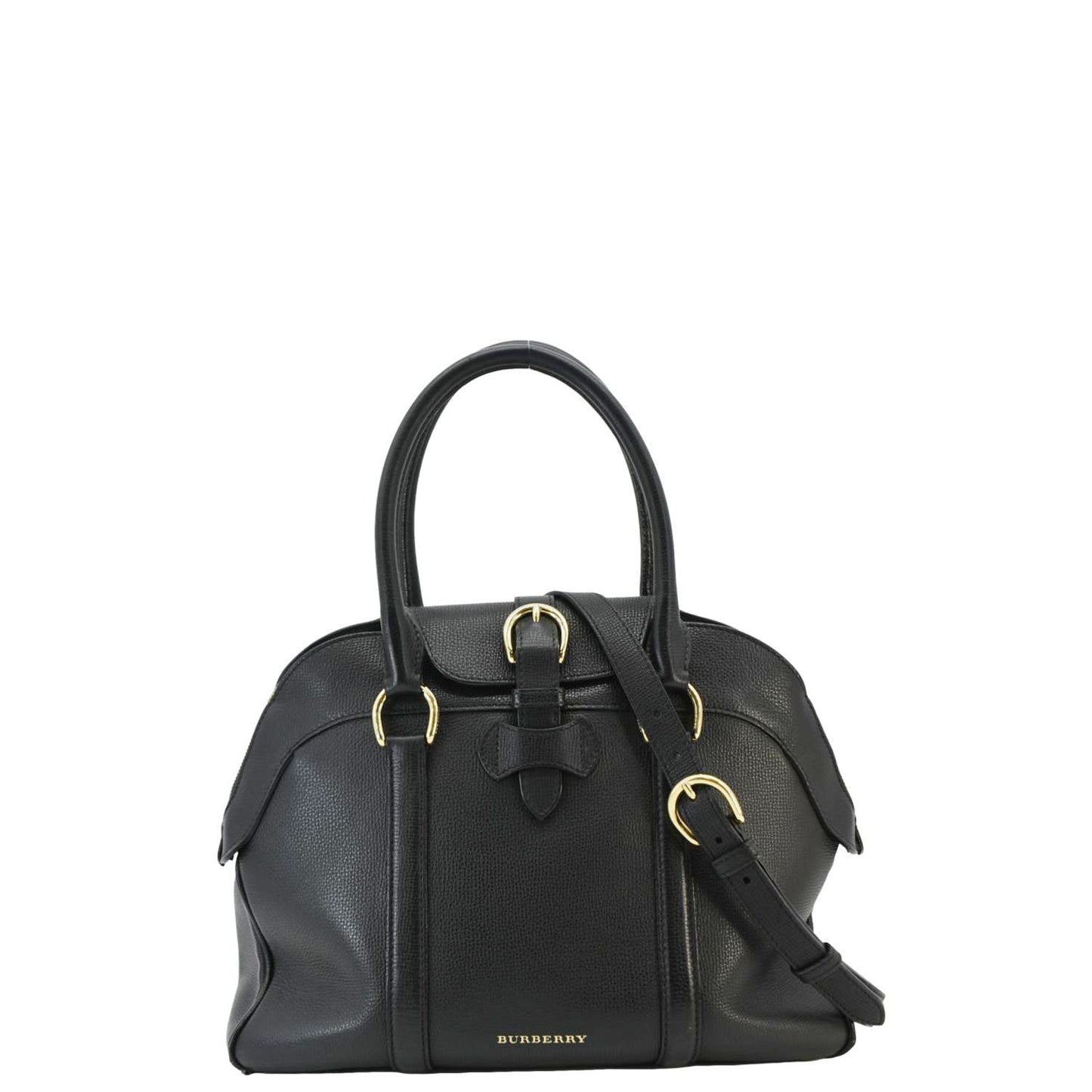 Burberry Milverton Medium Leather Black Tote Bag