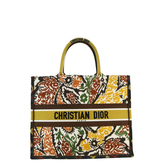 CHRISTIAN DIOR Book Large Embroidered Paisley Tote Bag Multicolor Rovelle Bags