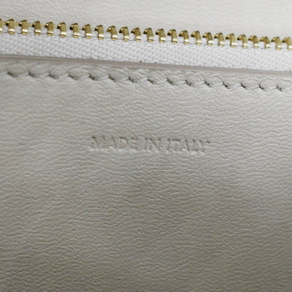 CELINE Classic Box Medium Leather Flap Shoulder Bag Greige