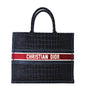 CHRISTIAN DIOR Large Book Embossed Velvet Tote Bag Navy Rovelle Bags