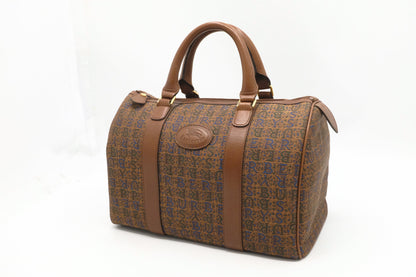 Burberry Boston Bag in Brown Canvas