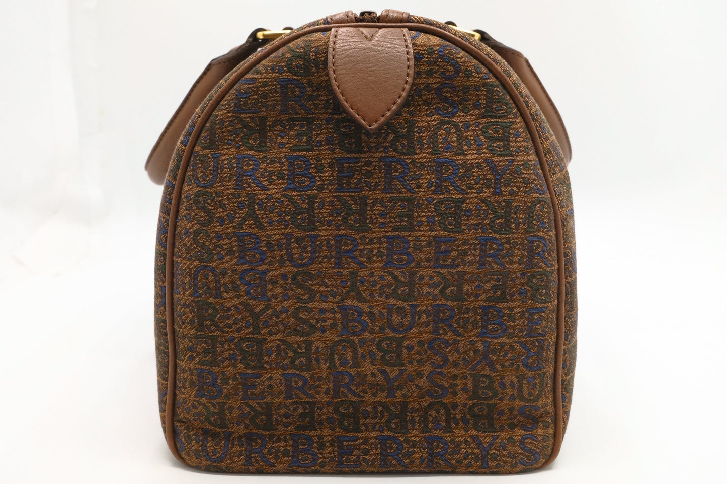 Burberry Boston Bag in Brown Canvas