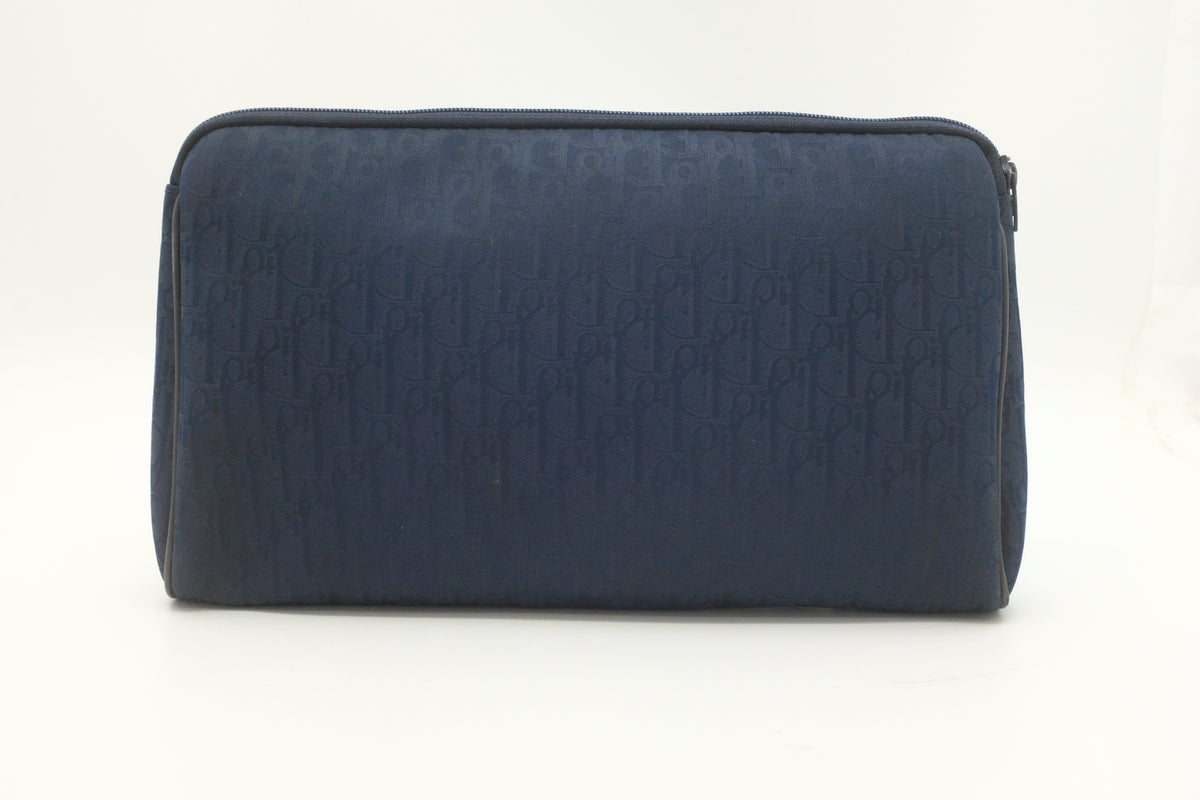 Dior Clutch in Navy Blue Canvas Rovelle Bags