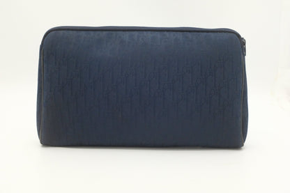 Dior Clutch in Navy Blue Canvas Rovelle Bags