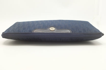 Dior Clutch in Navy Blue Canvas Rovelle Bags
