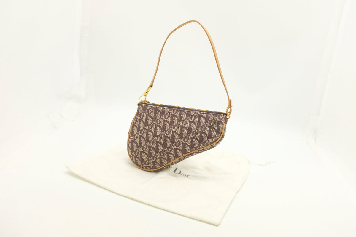 Dior Saddle Pouch in Brown Oblique Canvas Rovelle Bags