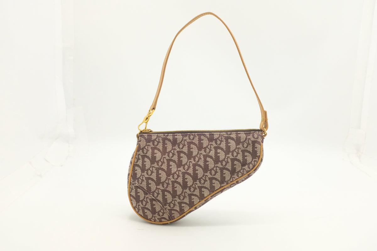 Dior Saddle Pouch in Brown Oblique Canvas Rovelle Bags