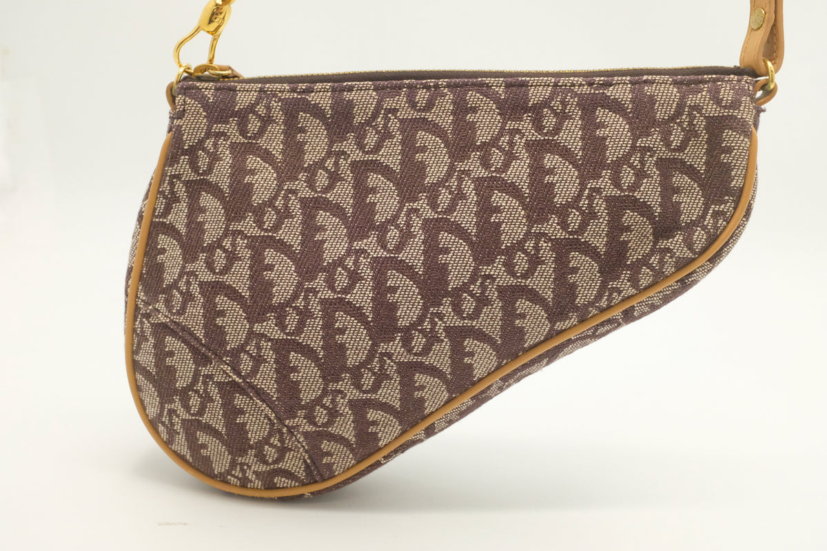 Dior Saddle Pouch in Brown Oblique Canvas Rovelle Bags