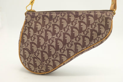 Dior Saddle Pouch in Brown Oblique Canvas Rovelle Bags
