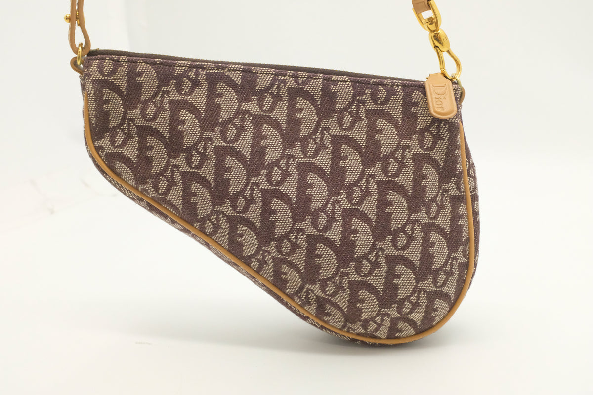Dior Saddle Pouch in Brown Oblique Canvas Rovelle Bags
