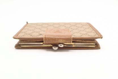 Celine Bifold Wallet in Beige Macadam Canvas