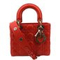 CHRISTIAN DIOR MY ABCDior Small Cannage Lambskin Leather Shoulder Bag Red Rovelle Bags