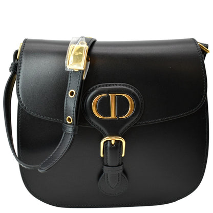 CHRISTIAN DIOR Bobby Frame Calfskin Leather Crossbody Bag Black Rovelle Bags