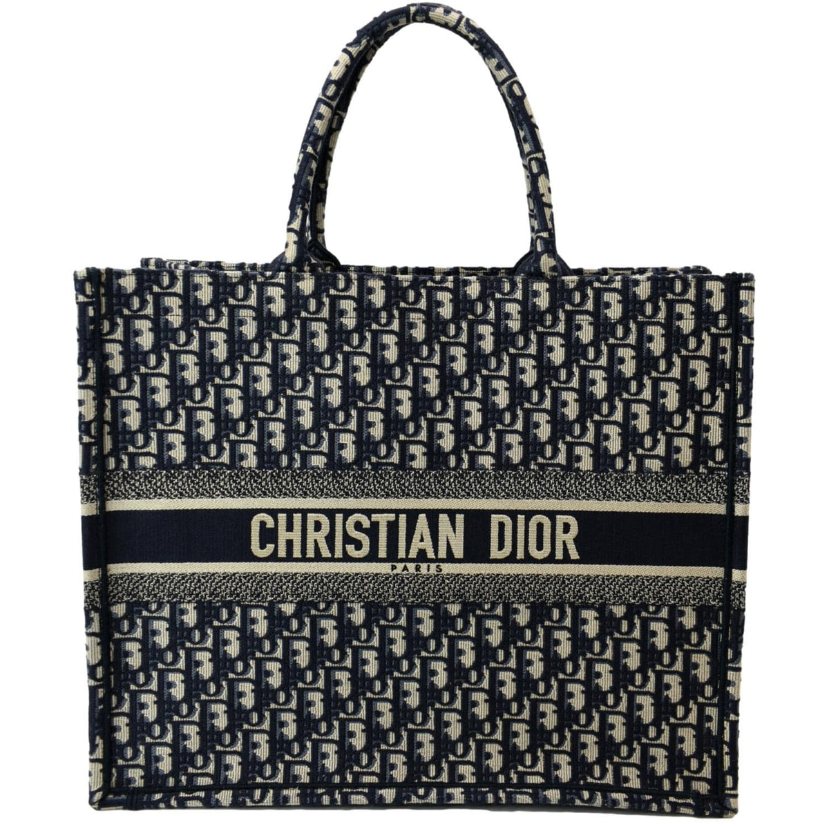CHRISTIAN DIOR Large Book Oblique Embroidered Canvas Tote Bag Multicolor - Hot Deals Rovelle Bags