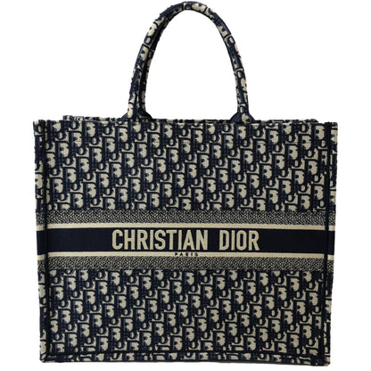 CHRISTIAN DIOR Large Book Oblique Embroidered Canvas Tote Bag Multicolor - Hot Deals Rovelle Bags