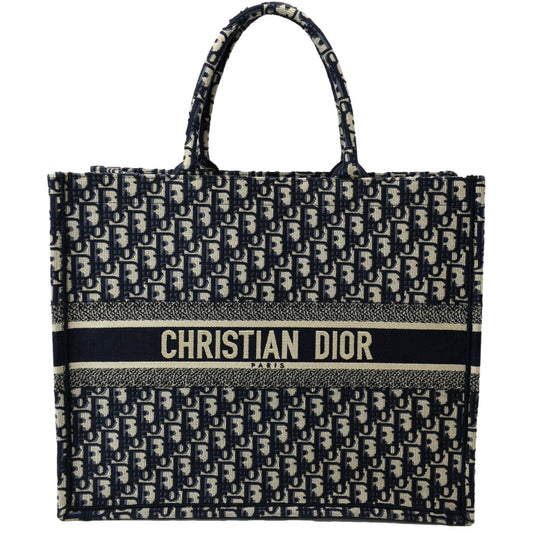 CHRISTIAN DIOR Large Book Oblique Embroidered Canvas Tote Bag Multicolor - Hot Deals Rovelle Bags