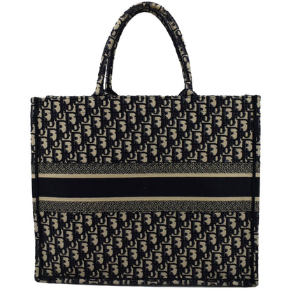 CHRISTIAN DIOR Large Book Oblique Embroidered Canvas Tote Bag Multicolor Rovelle Bags