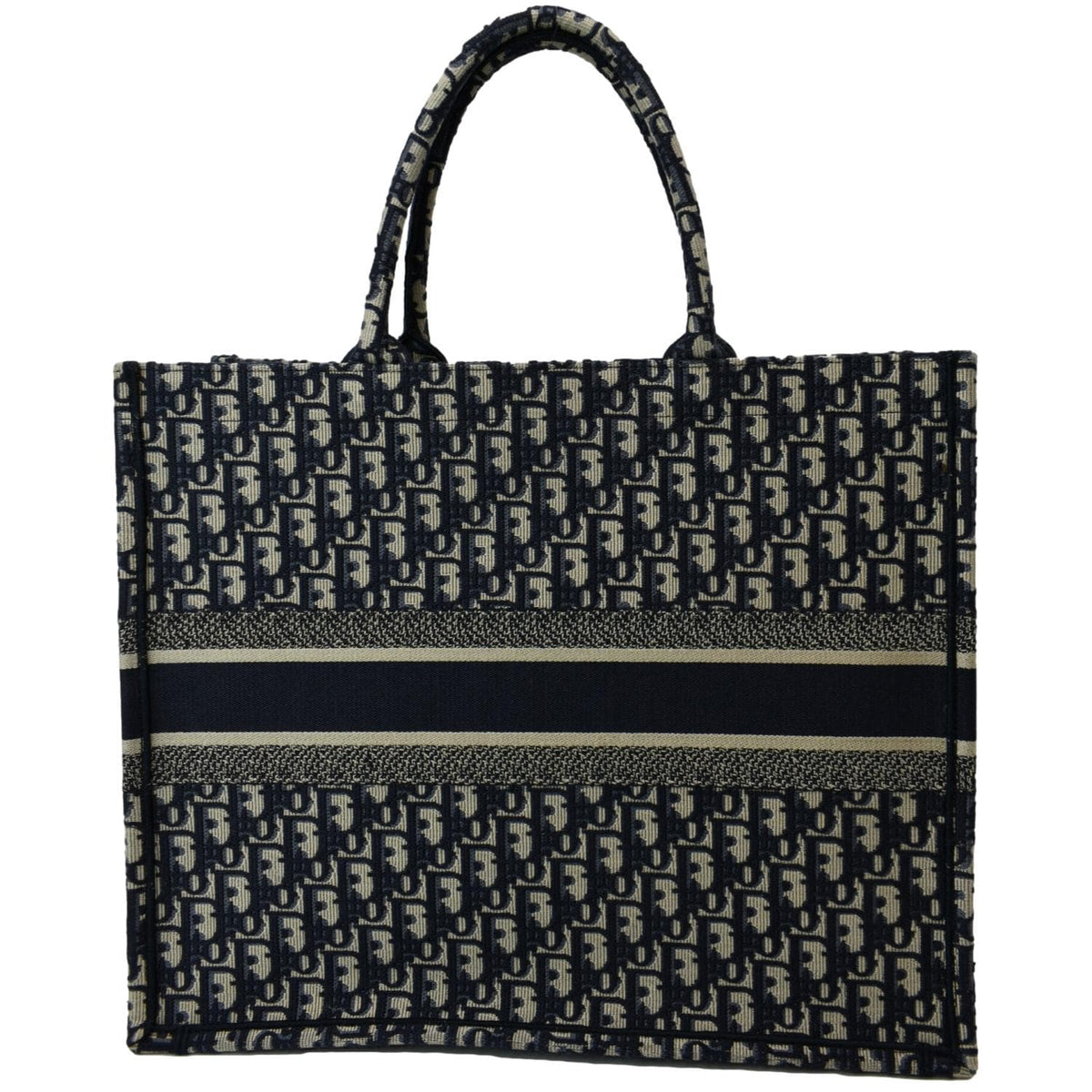 CHRISTIAN DIOR Large Book Oblique Embroidered Canvas Tote Bag Multicolor - Hot Deals Rovelle Bags