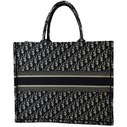 CHRISTIAN DIOR Large Book Oblique Embroidered Canvas Tote Bag Multicolor - Hot Deals Rovelle Bags
