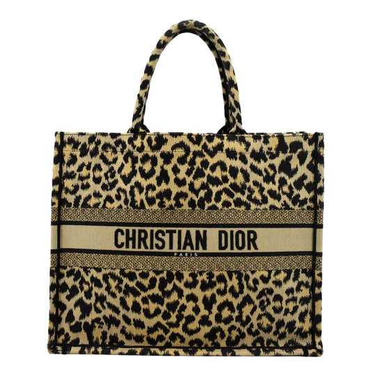 CHRISTIAN DIOR Leopard Large Book Mizza Embroidered Tote Bag Beige Rovelle Bags