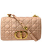 CHRISTIAN DIOR Medium Caro Iridescent Leather Shoulder Bag Metallic Pink Rovelle Bags