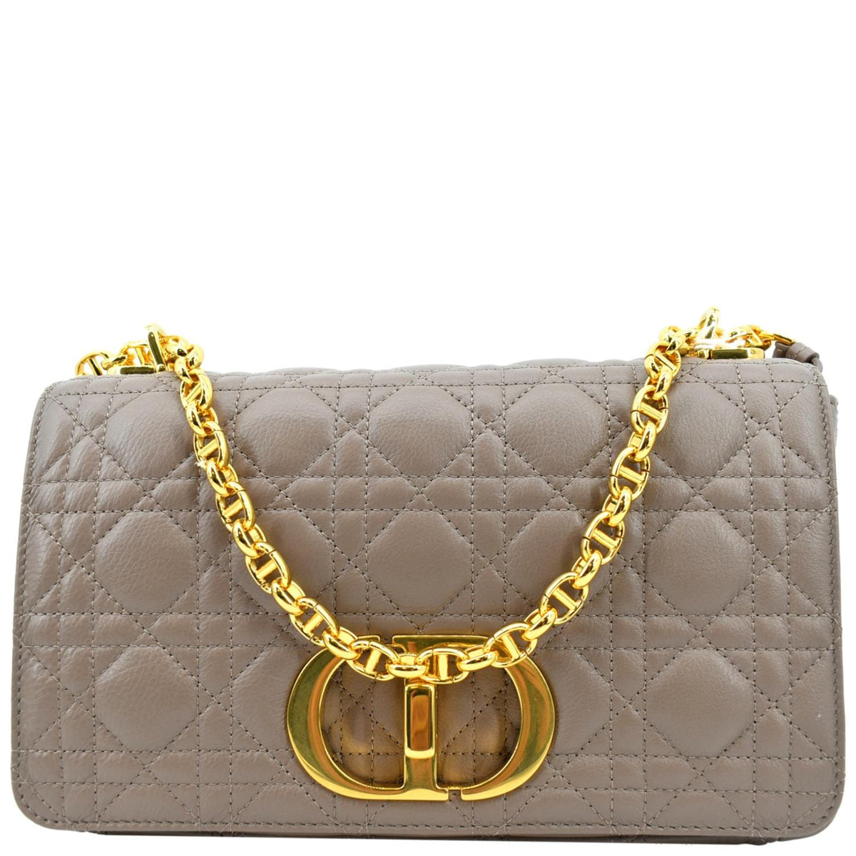CHRISTIAN DIOR Caro Iridescent Leather Shoulder Bag Metallic Pink Rovelle Bags