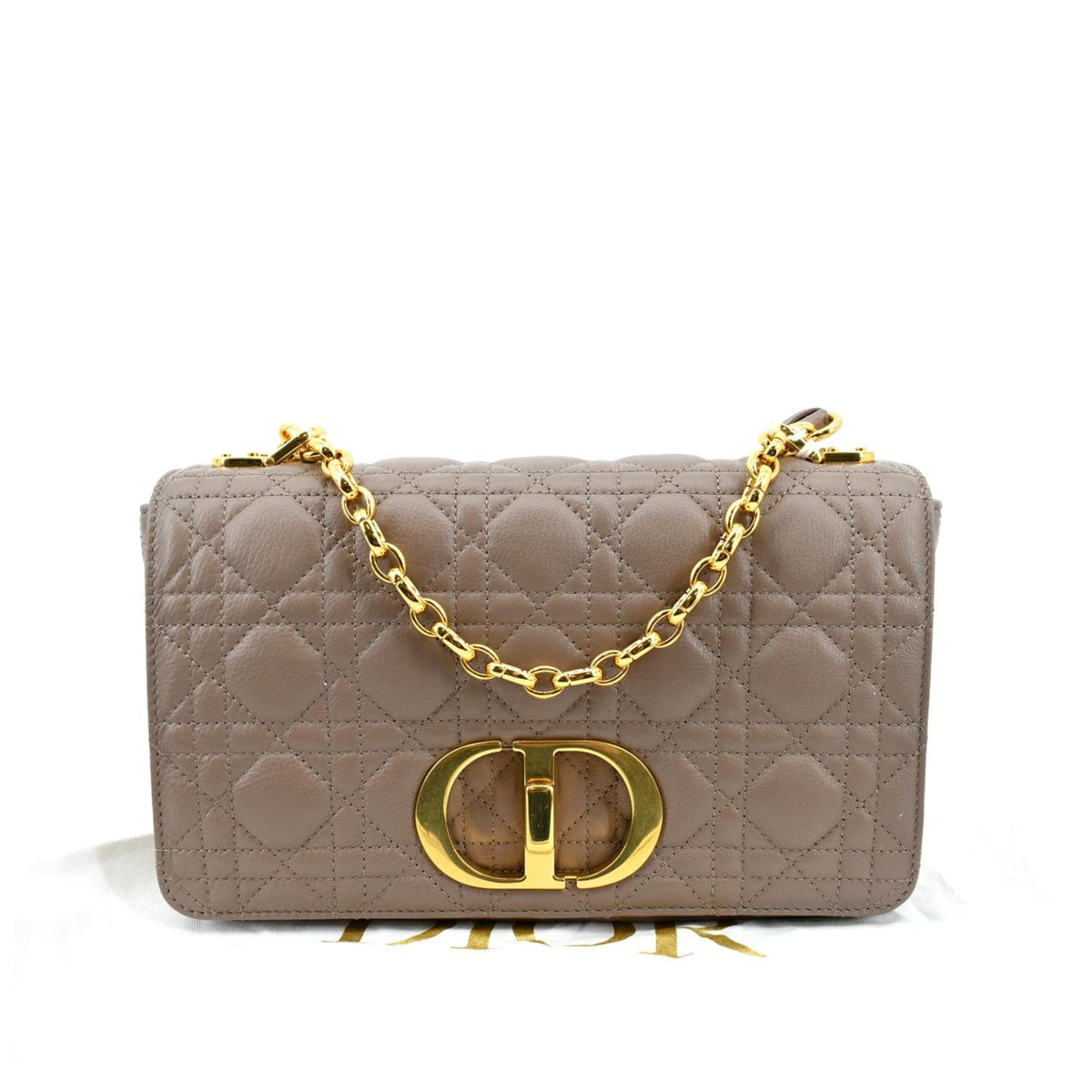 CHRISTIAN DIOR Caro Iridescent Leather Shoulder Bag Metallic Pink Rovelle Bags