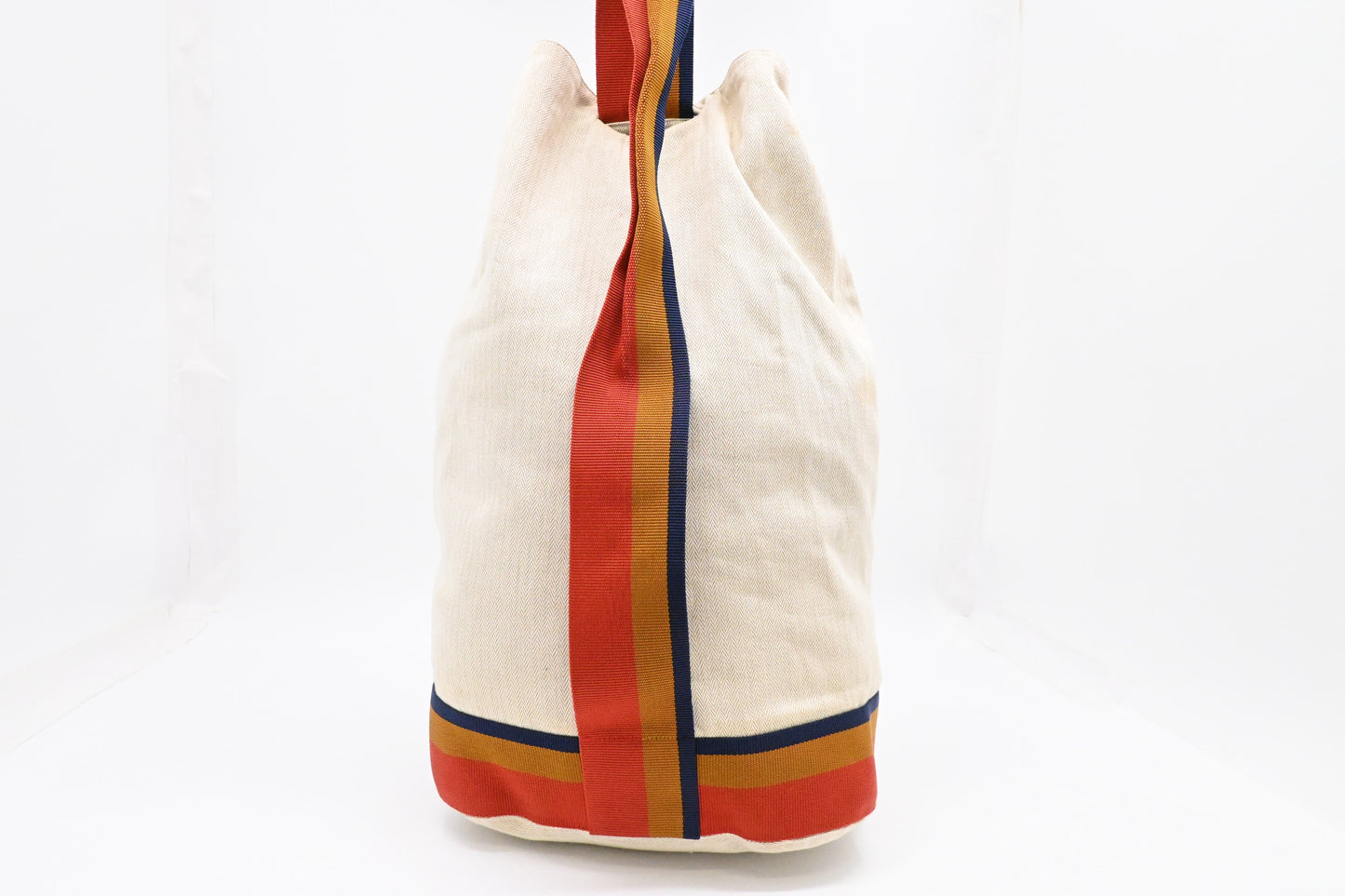 Hermes Cavalier Marine Bag In Beige Canvas