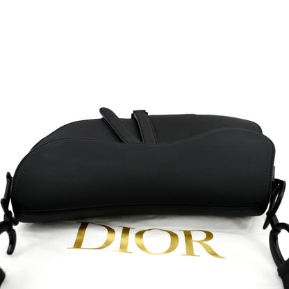 CHRISTIAN DIOR Saddle Leather Satchel Bag Black Rovelle Bags