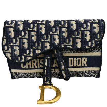 CHRISTIAN DIOR Saddle Oblique Canvas Belt Bag Navy Blue Rovelle Bags