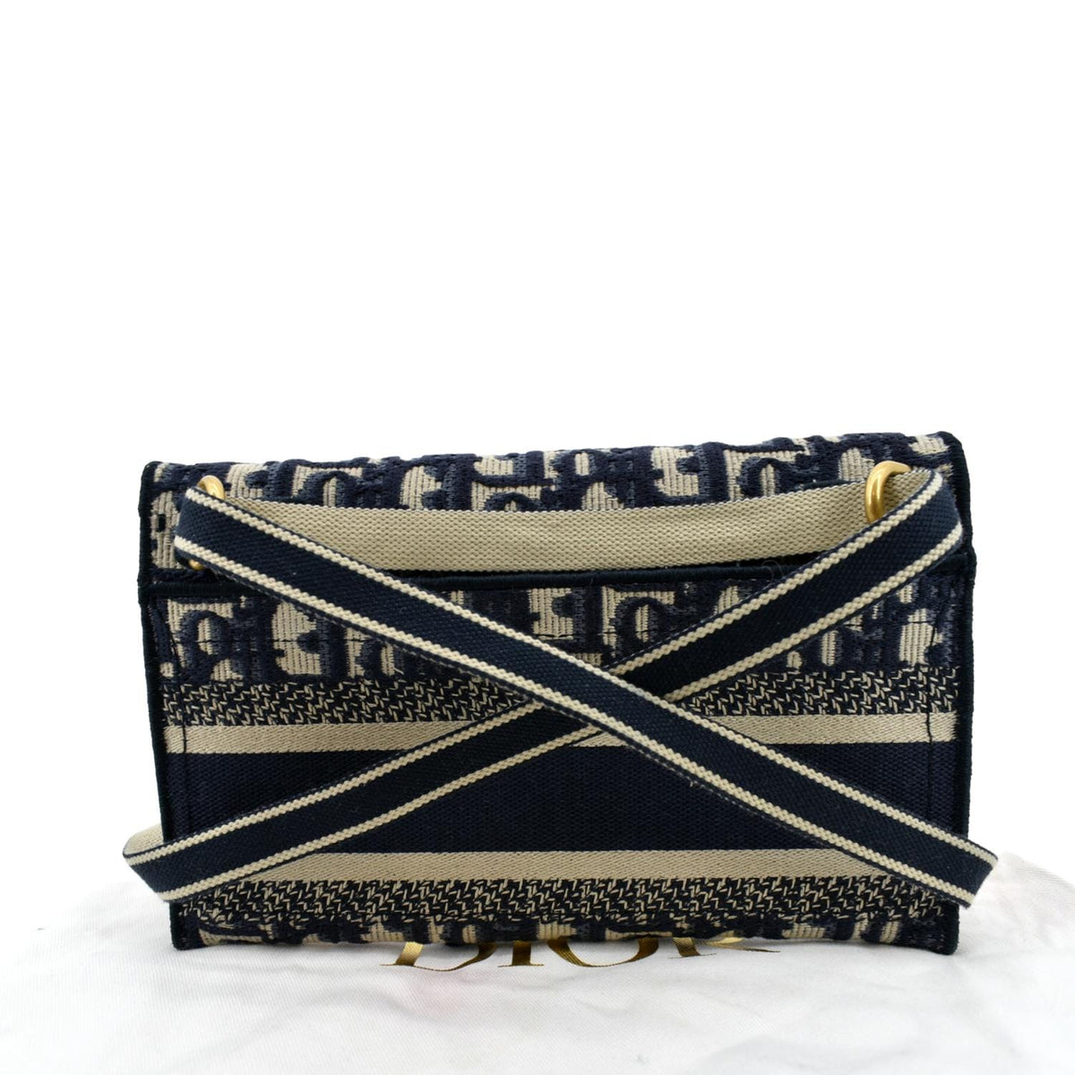 CHRISTIAN DIOR Saddle Oblique Canvas Belt Bag Navy Blue Rovelle Bags