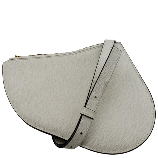CHRISTIAN DIOR Women Dior Saddle Trio Leather Crossbody Pouch Bag White Rovelle Bags