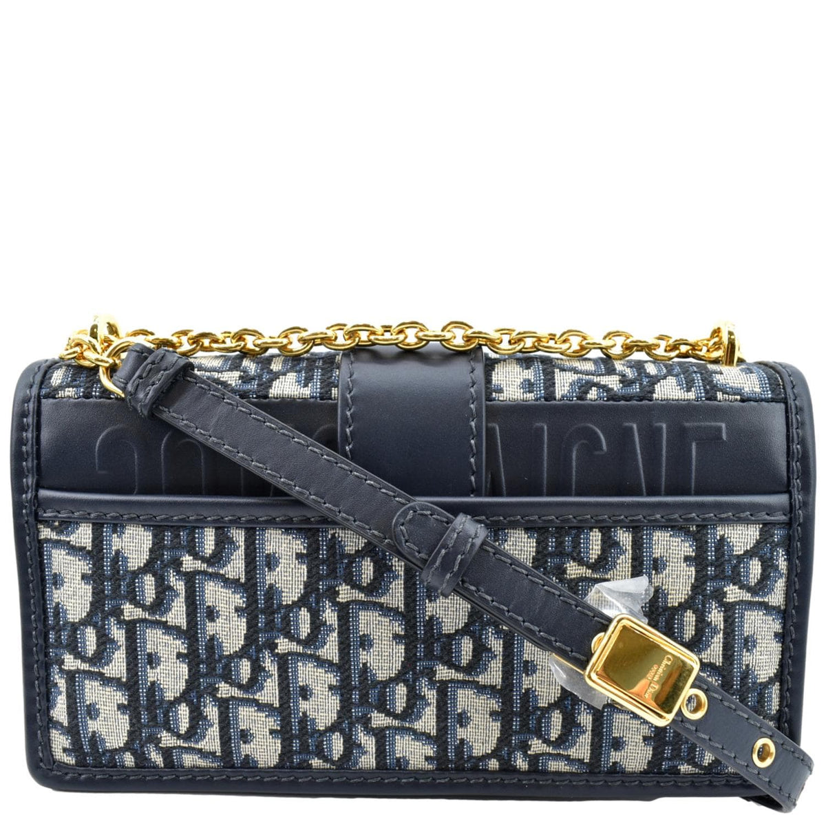 CHRISTIAN DIOR 30 Montaigne Oblique Jacquard Crossbody Bag Blue Rovelle Bags