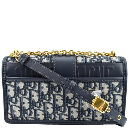 CHRISTIAN DIOR 30 Montaigne Oblique Jacquard Crossbody Bag Blue Rovelle Bags
