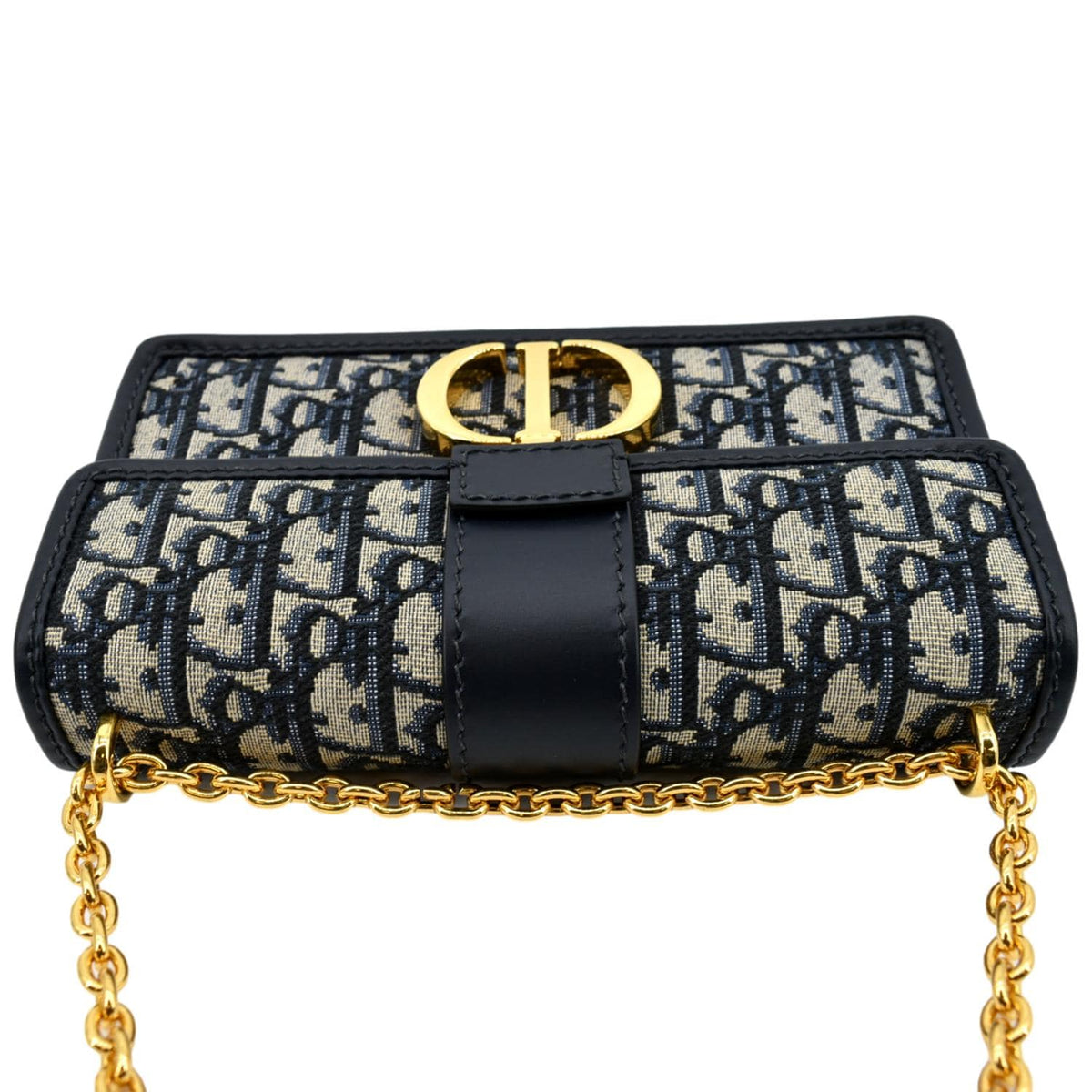 CHRISTIAN DIOR 30 Montaigne Oblique Jacquard Crossbody Bag Blue Rovelle Bags