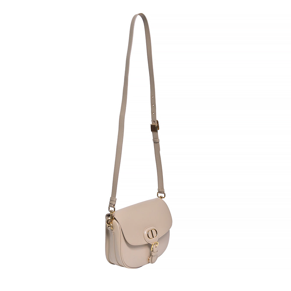 Beige Box Calfskin Leather Medium Dior Bobby Bag Rented Out Rovelle Bags