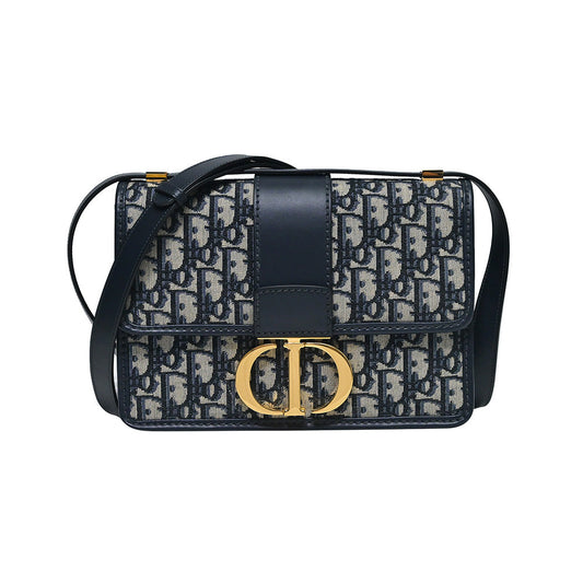 Blue Dior Oblique Jacquard 30 Montaigne Bag - 4 Rented Out Rovelle Bags