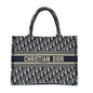 Blue Dior Oblique Embroidery Medium Book Tote - 3 Rented Out Rovelle Bags