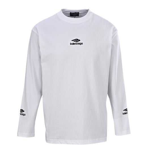 Balenciaga Large-Scale Logo Print Cotton Jersey Hoodie