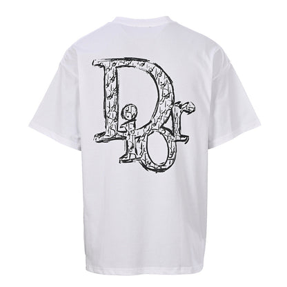 Dior Graffiti Letter Short-Sleeve T-Shirt