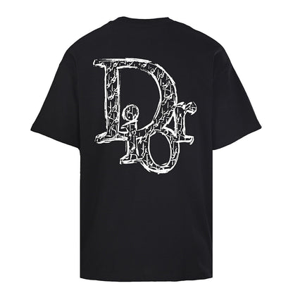 Dior Graffiti Letter Short-Sleeve T-Shirt
