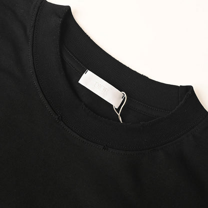 DIOR 47 Short-Sleeve T-Shirt with Back Lettering and Stripes