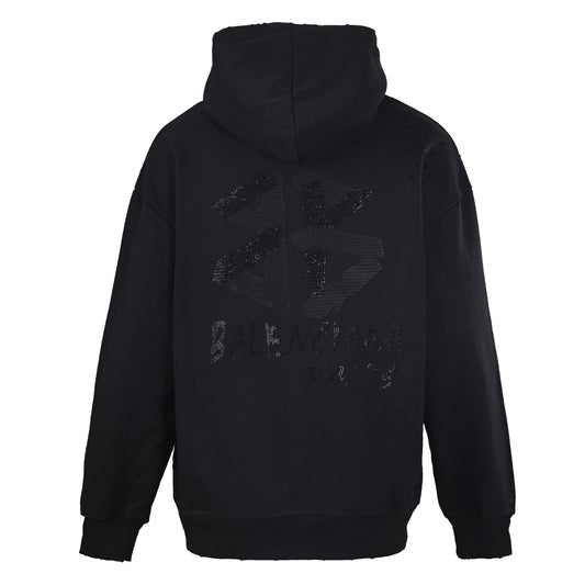 Balenciaga Oversized Logo Pullover Hoodie