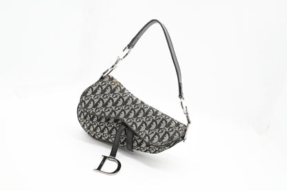 Dior Saddle Bag in Black & White Oblique Canvas Rovelle Bags