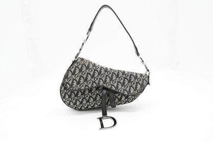 Dior Saddle Bag in Black & White Oblique Canvas Rovelle Bags