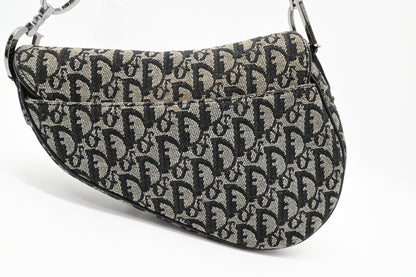Dior Saddle Bag in Black & White Oblique Canvas Rovelle Bags