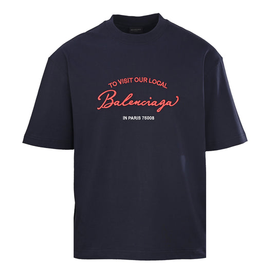 Balenciaga Faded Logo Washed Cotton T-Shirt