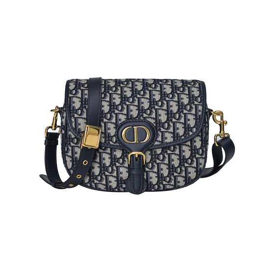 Blue Dior Oblique Jacquard Medium Dior Bobby Bag Rented Out Rovelle Bags