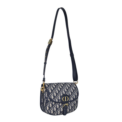 Blue Dior Oblique Jacquard Medium Dior Bobby Bag Rented Out Rovelle Bags